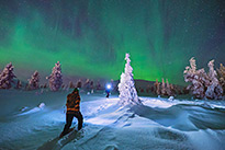 Promenade nocture en raquettes de neige