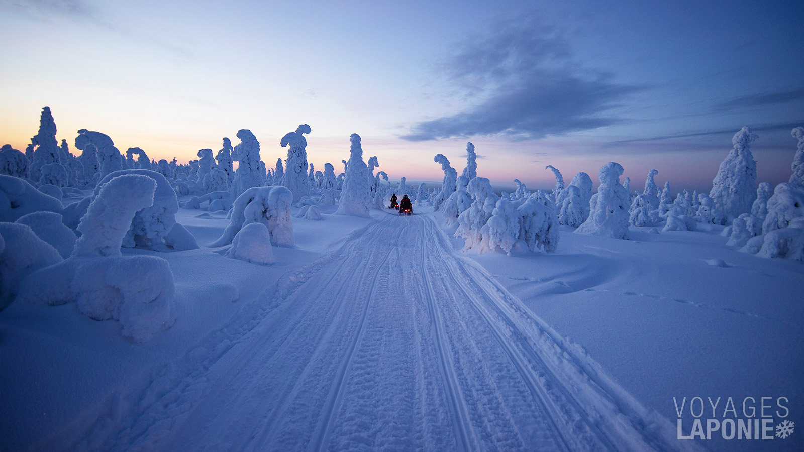 L’air froid pique vos joues tandis que vous filez sur les sentiers enneigés, entouré d’un paysage hivernal à couper le souffle