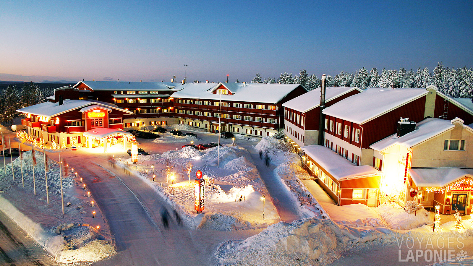 Pour l’hébergement, vous avez le choix entre l’hôtel Hullu Poro****
