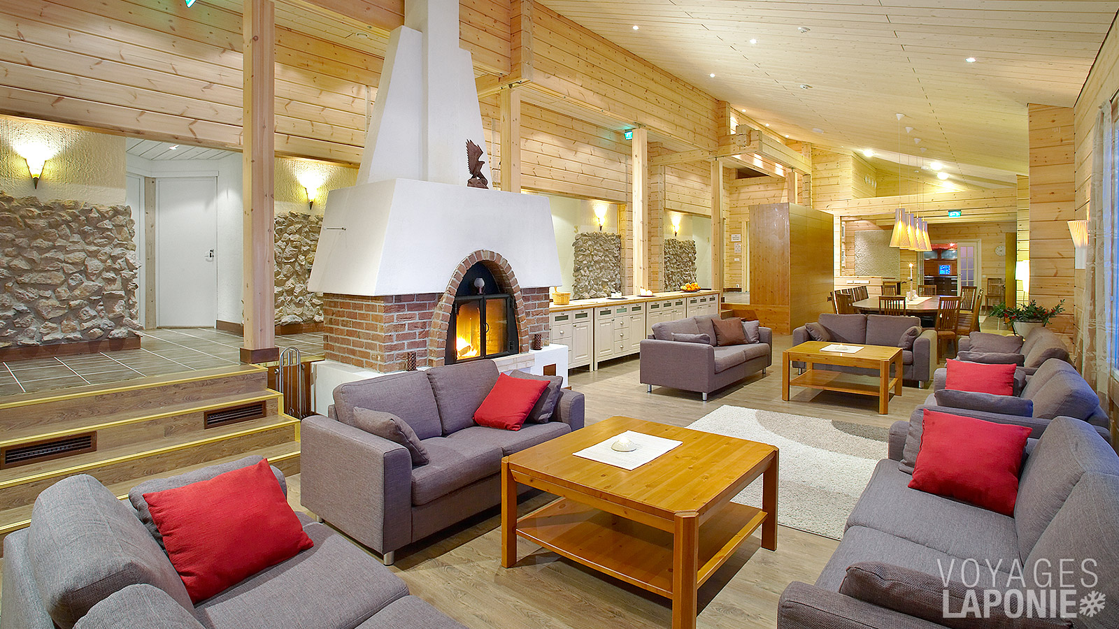 Dans l’espace de vie central, il y a de la place pour un maximum de 22 personnes