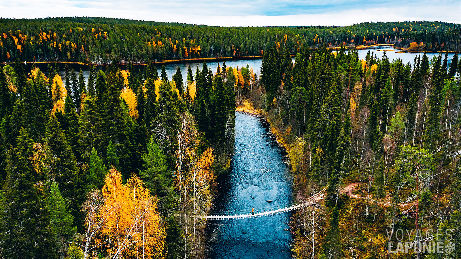 Dans le magnifique parc national d’Oulanka, on peut admirer pas moins de neuf ponts suspendus