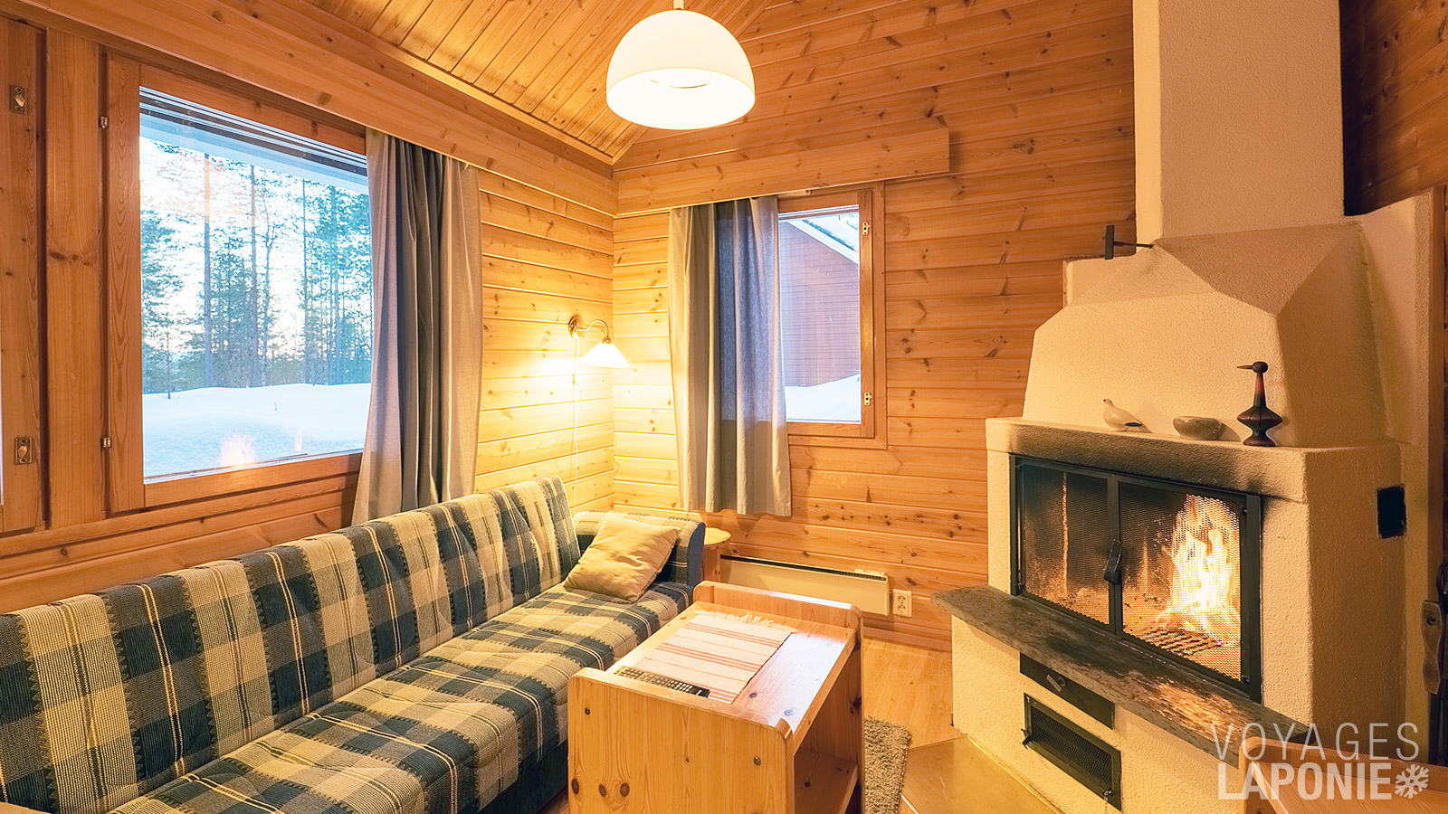 Les chalets en bois peuvent accueillir jusqu’à 7 personnes