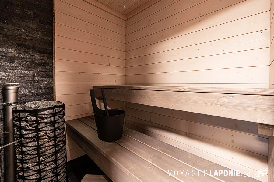 Chaque chalet est dotée de son propre sauna